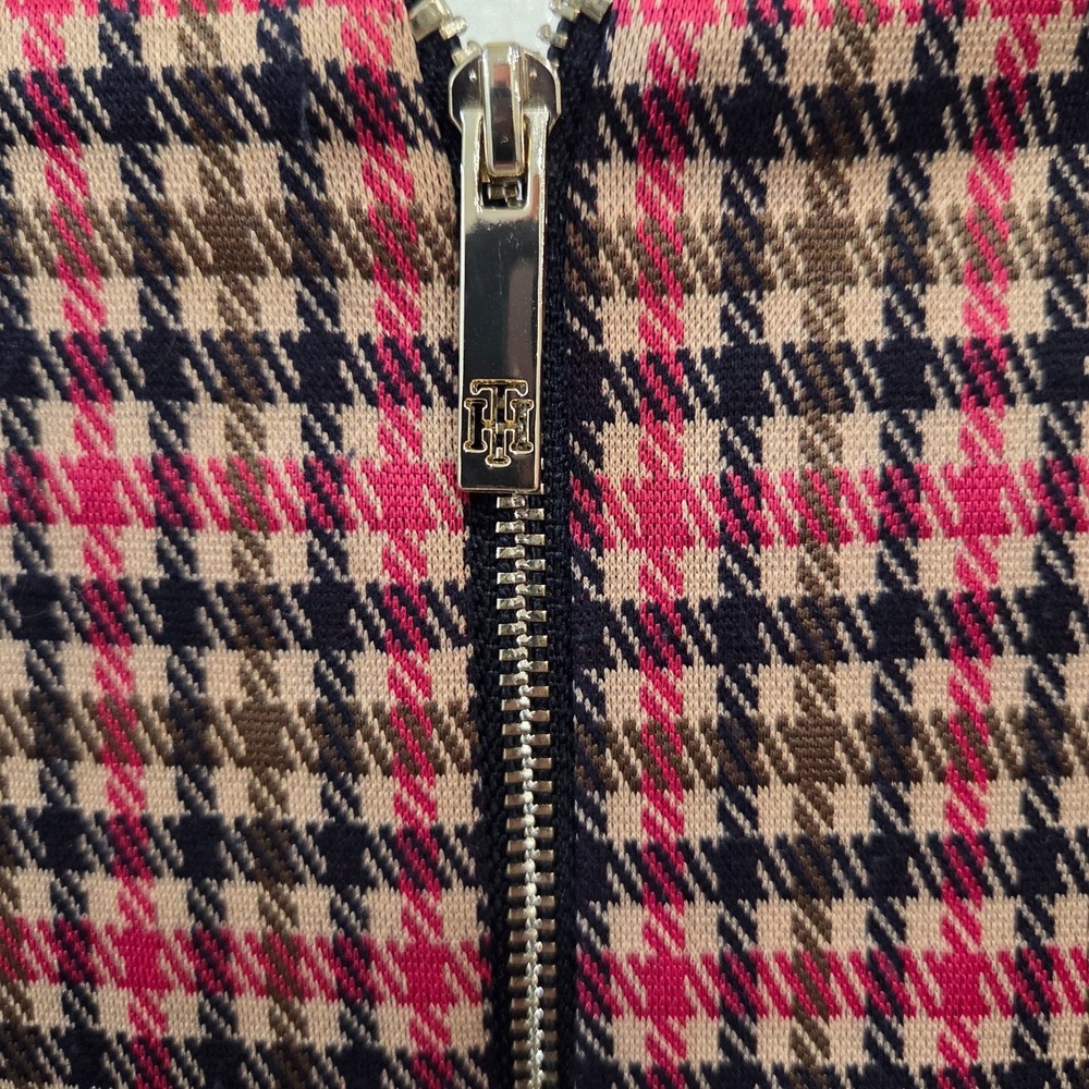 Tommy Hilfiger Short Sleeve Mini Dress Multicolored Plaid/Houndstooth Size 14 - Picture 4 of 8